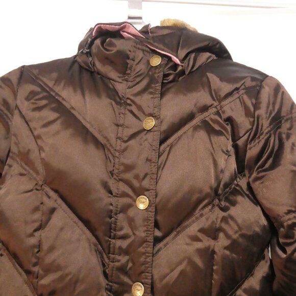 GAP | large (10) | Brown Quilted Hooded Puffer Coat | Removeable Hoodie | GUC - Picture 5 of 15